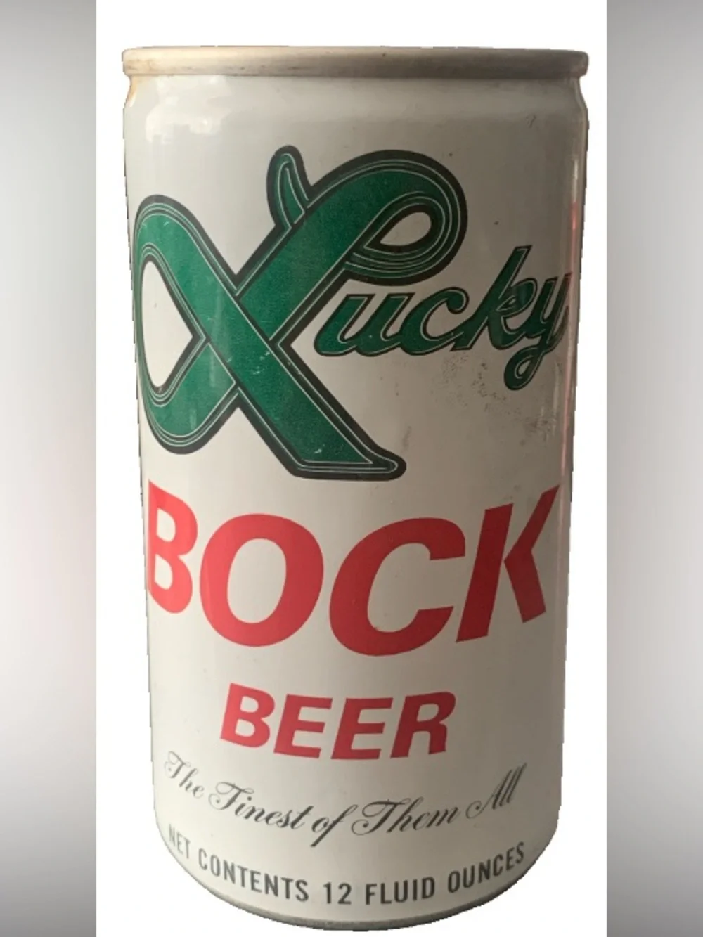 Vintage Beer Can Lucky Bock Beer The Finest of Them All Empty Aluminum Can